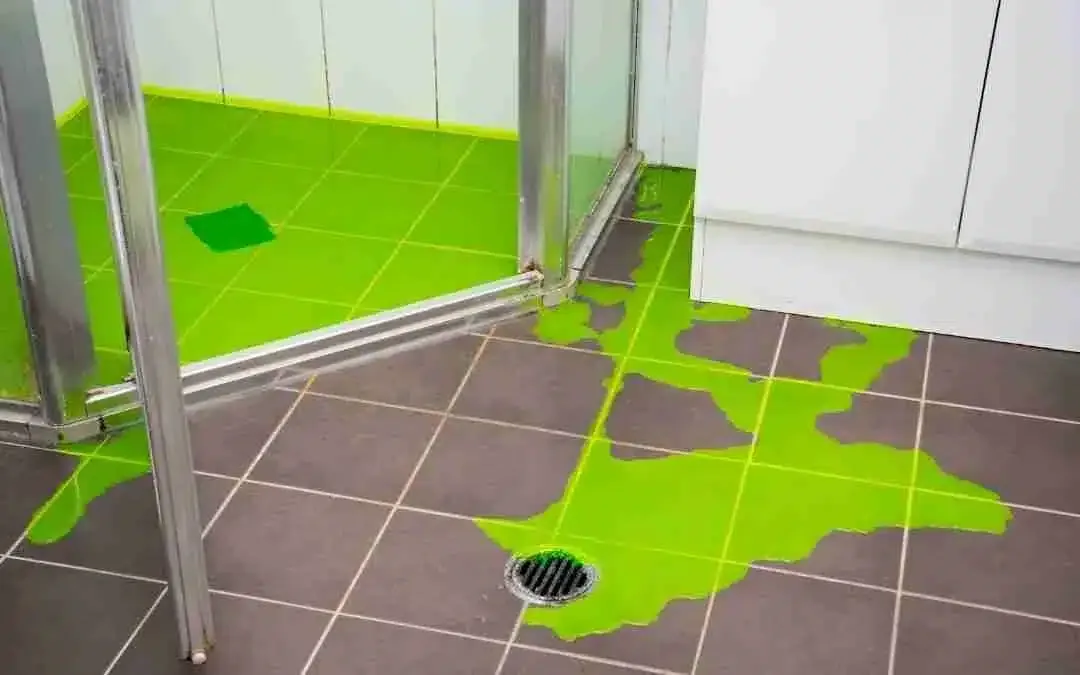 Kleurstoftest om een waterlek te lokaliseren